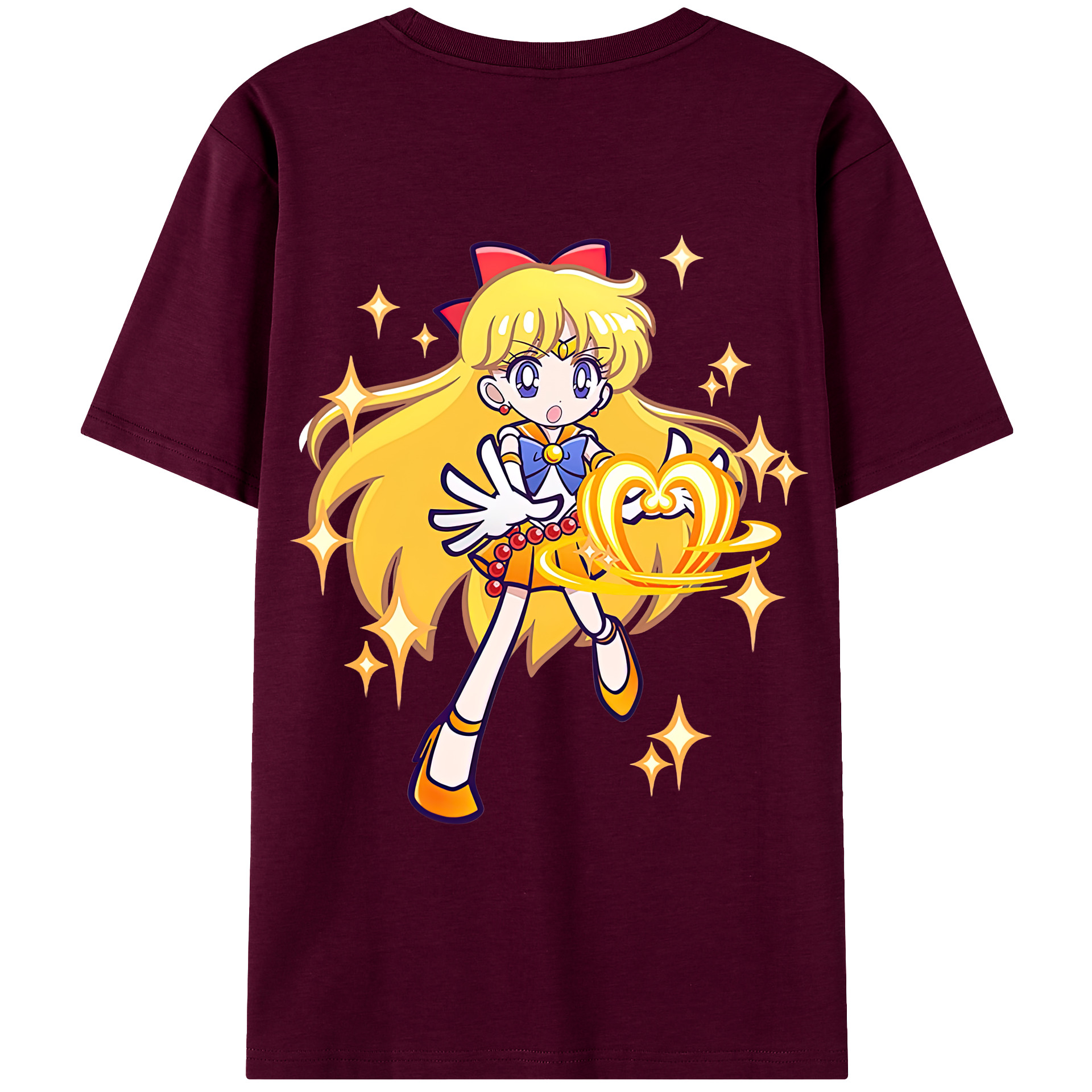 （画像用） 美少女戦士セーラームーン 愛野 美奈子 あいの みなこ Sailor Moon Aino Minako レディース半袖Tシャツ(バックプリント)